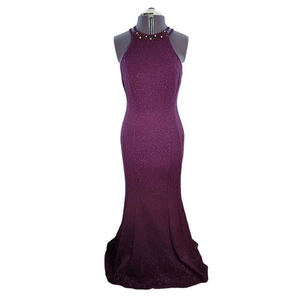 Nightway Women's Glitter-Knit Gown Sz 6